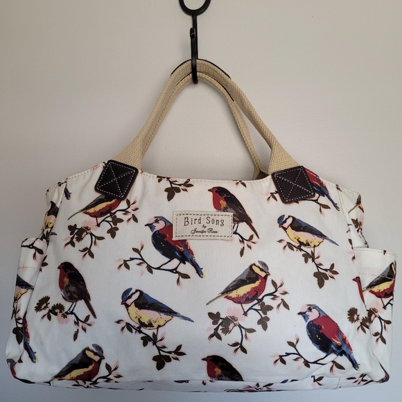 LESSER & PAVEY UK "Bird Song" Laminated Cotton Canvas Ladies Tote Bag - Picture 4 of 13